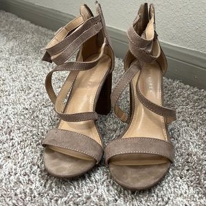 Taupe Strappy Heels